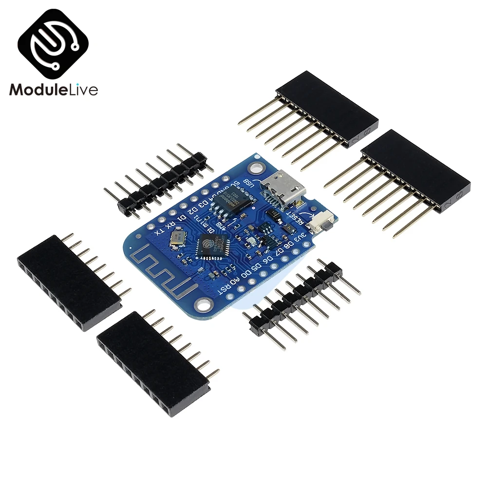 Макетная плата Wemos D1 Mini V3.0.0 на основе ESP8266 CH340 CH340G 4 Мб для Arduino V2 Micro Internet of