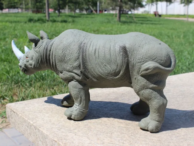 Носорог большой мягкий симулятор дикого леса животное Игрушечная модель