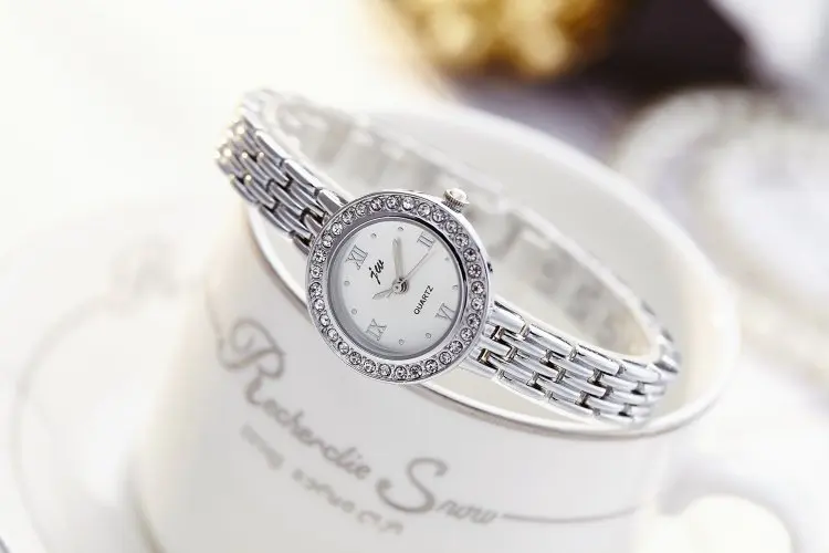 Nieuwe Merk JW нарукавная повязка horlogees Vrouwen Люкс Кристалл платье Horloges Klok Damesmode повседневные кварцевые наручные часы Horloge Reloj Mujer