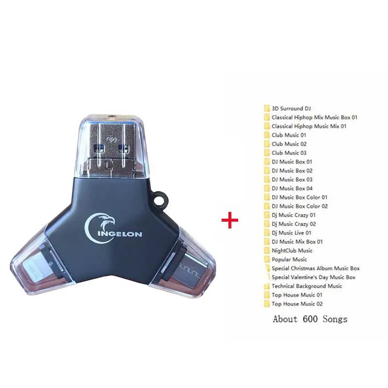 U016A-Black-DJ Music Металлический usb флеш-накопитель Ingelon черный usb c Флешка 32 Гб 64 Гб 128 ГБ DJ музыка на заказ DIY логотип Memory Stick для cle usb iphone - Цвет: U016A-Black-DJ Music
