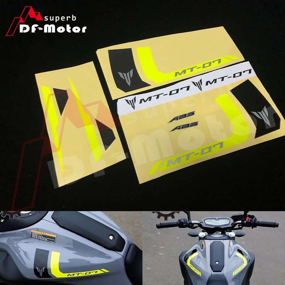 Светоотражающие наклейки для мотоцикла YAMAHA MT 07 MT07 сделай сам желтые черные