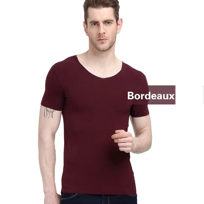 Мужское нижнее белье модал v образный вырез дышащий Одноцветный пот Мужская