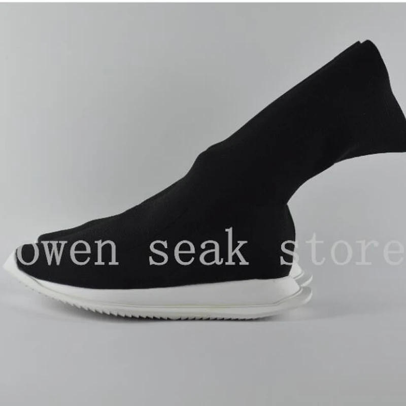 19ss Owen Seak/мужские повседневные носки Вязаные сапоги до колена Роскошные кроссовки