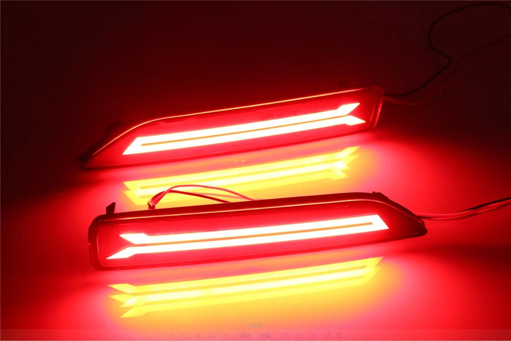 2 шт. многофункциональсветодиодный ные лампы для заднего бампера Honda CRV CR-V 2007 2008 2009