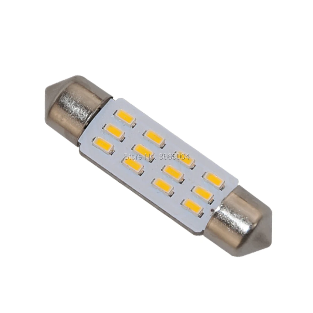 10 шт. белый/теплый белый 36 мм/39 мм/42 мм 9/12SMD 3014 купольный фестон светодиодный
