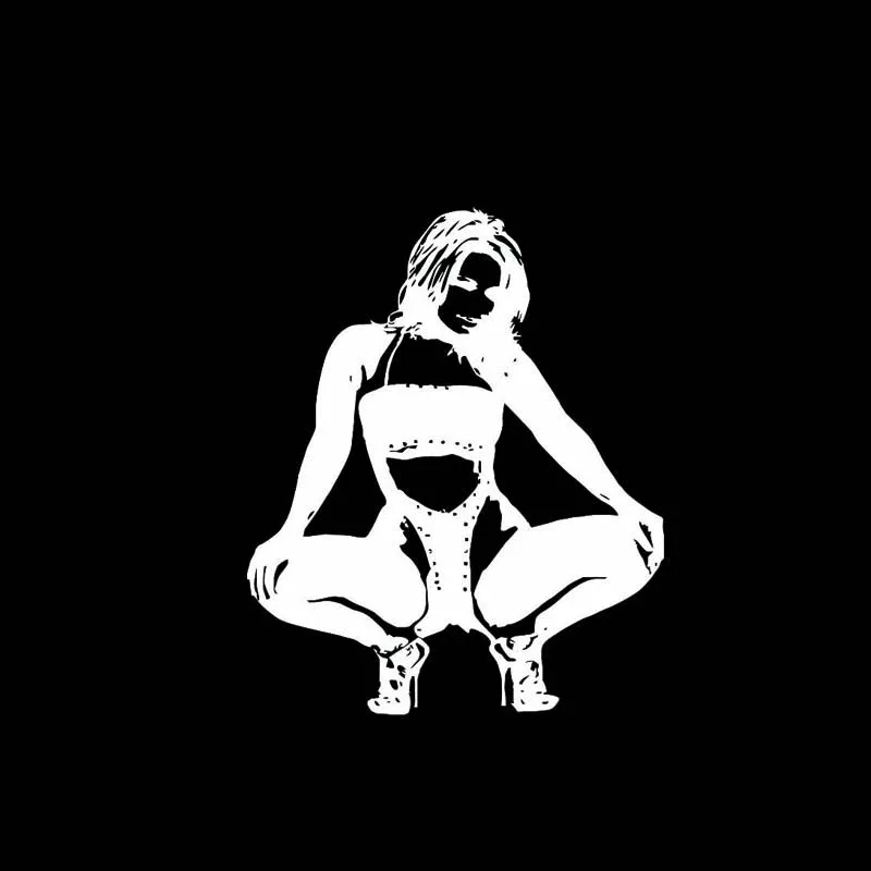 YJZT 15.9*12.9CM Sexy Tempting Hot Girl Black/Silver Zero Defect Vinyl Decal Car Sticker Excellent Design Silhoutte C20-0613 - купить по