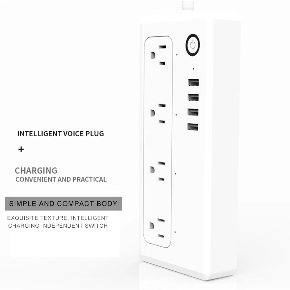 4 USB порта Голосовое управление Smart Wifi power Strip surge protector несколько розеток питания для Amazon Echo Alexa Google домашний таймер