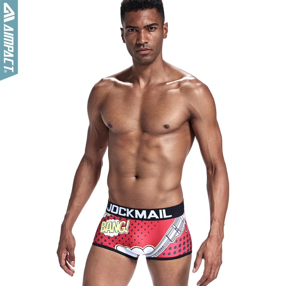 Трусы боксеры JM426 мужские с принтом модное нижнее белье граффити пикантные трусы