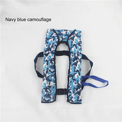 Blue Camo Автоматический надувной плавающий спасательный жилет для рыбалки Топ унисекс спасательный жилет 15 кг плавучий каяк Водонепроницаемая спортивная куртка безопасности - Цвет: Blue Camo