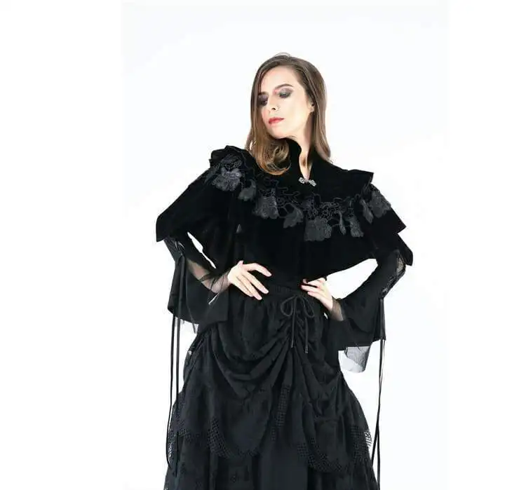 Darkinlove Для женщин Винтаж гот велюр накидка BW042| |