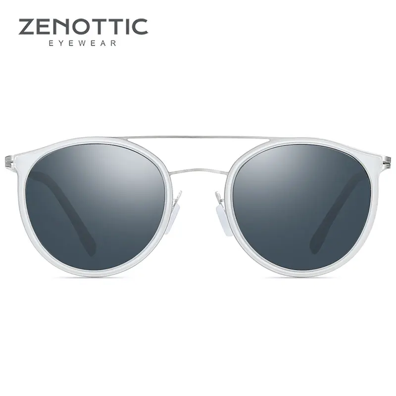 Поляризационные солнцезащитные очки из ZENOTTIC сплава для женщин, круглый светильник, модные солнцезащитные очки UV400, мужские фирменные дизайнерские очки Polaroid, новинка BT6300