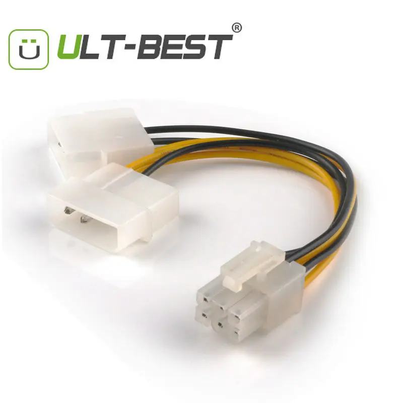 Кабель разветвитель питания ult best 6 шт. SATA PCI E 6Pin мама Molex 4pin x2 Express удлинительные