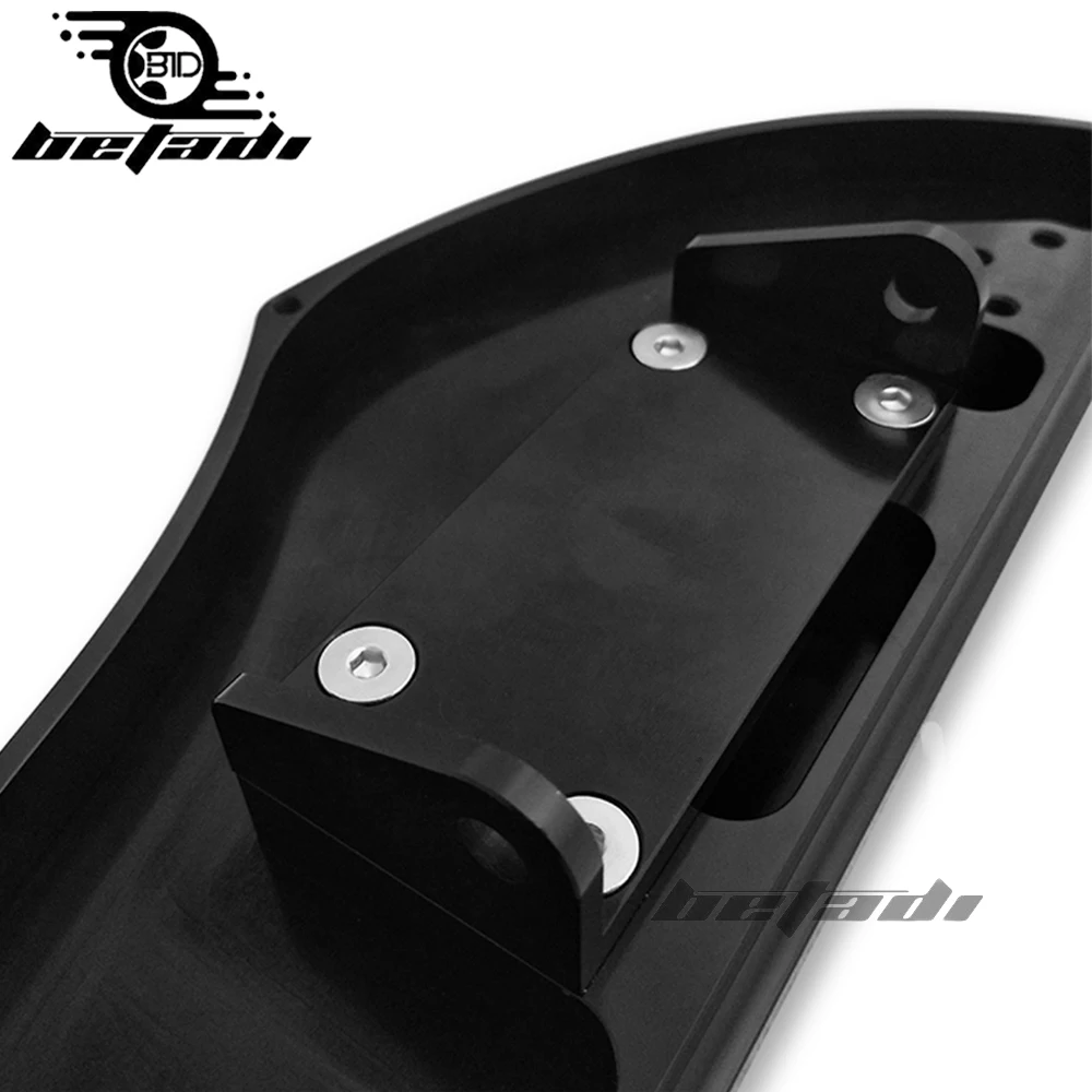Мото наездник Нескользящая флорборд Marchepied CNC En Aluminium Noir/Noir et хром Pour шеф повара