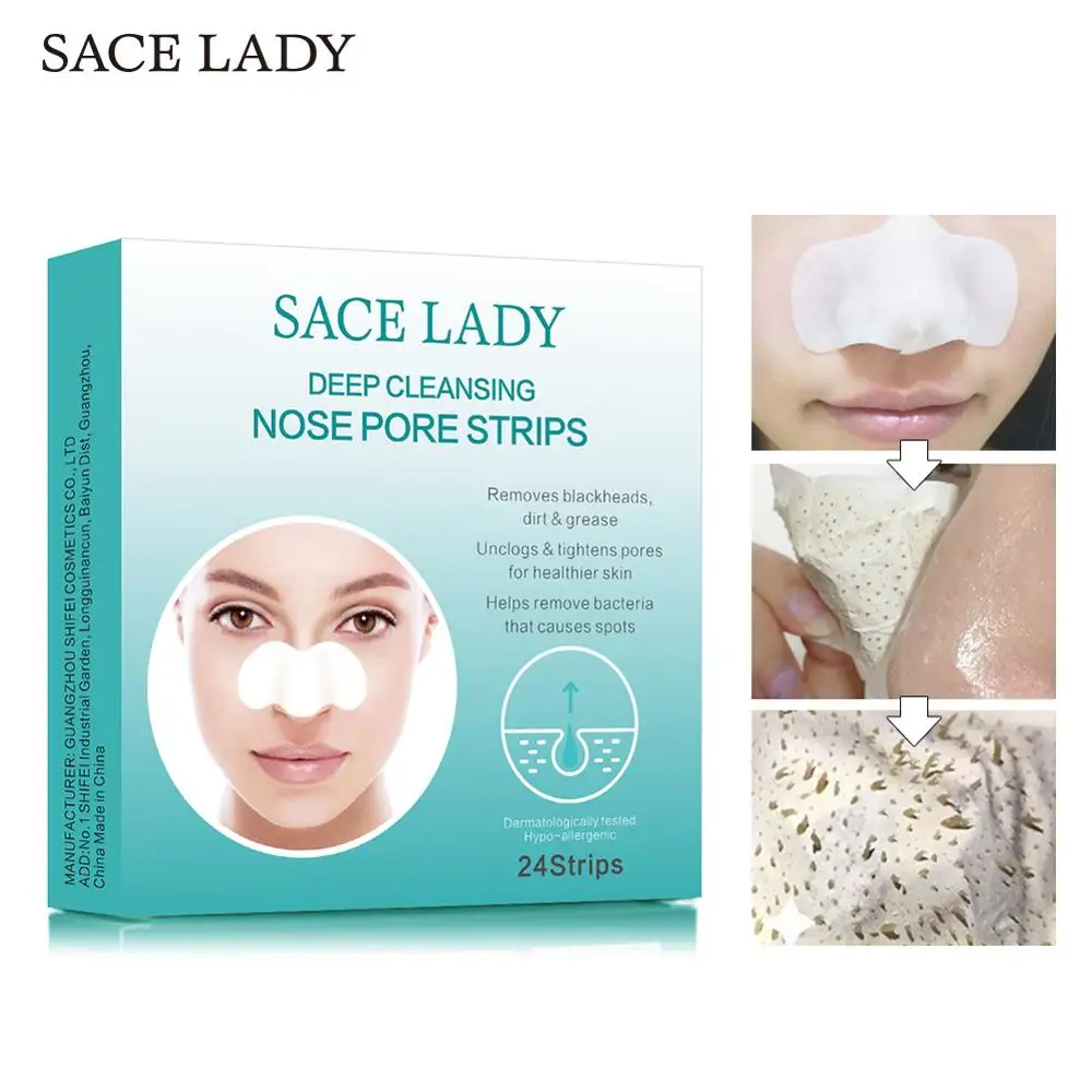 SACE LADY маска для удаления черных точек носа 24 шт . глубокое очищение очищающая