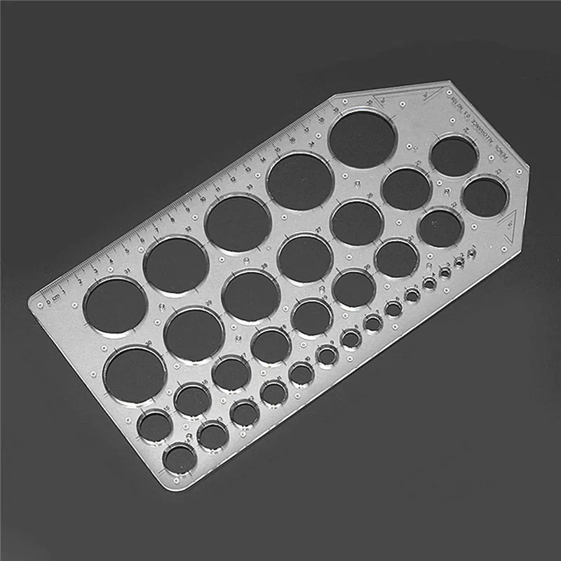 Новейшие Kicute пластиковые чертежи черчения круг шаблон линейка Математика