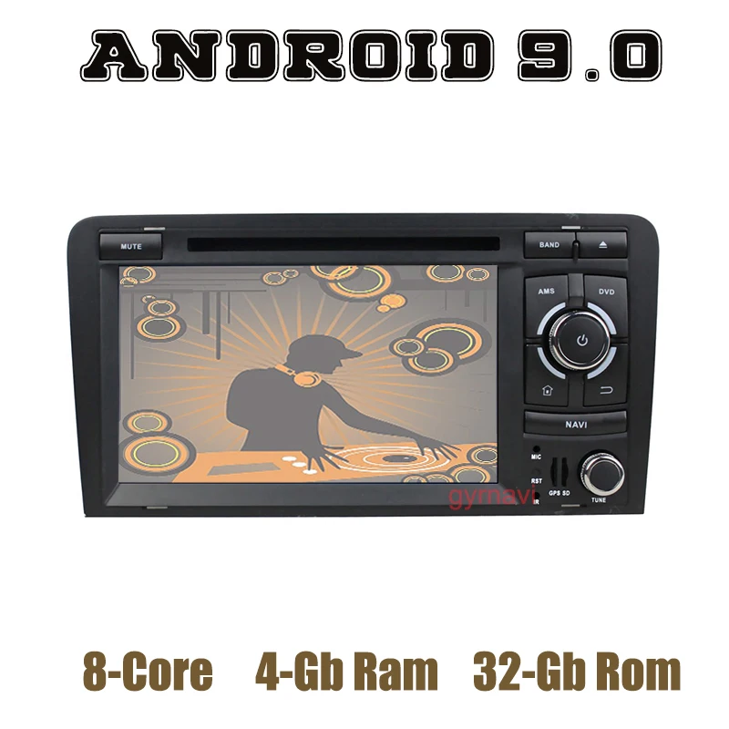 Автомобильный DVD-плеер с GPS-проигрывателем Android 9 0 для Audi A3 S3 2003-2013 dsp PX5 octa core 4 + 64 ГБ