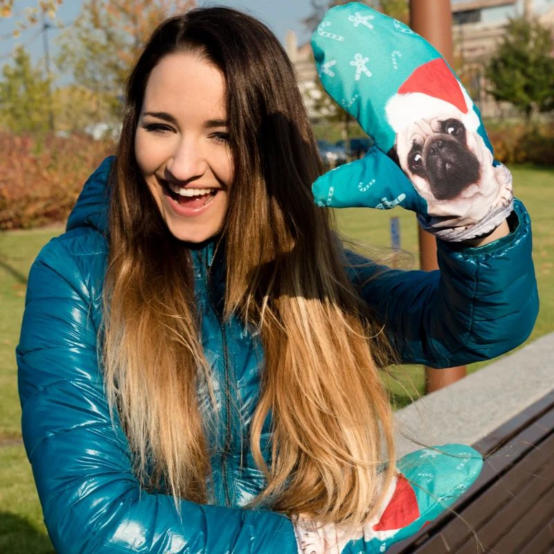 2016 новое поступление детская Рождество теплый снег сноуборд Прихватки для