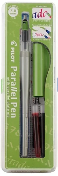 3 dot 8mm tip Pilot Parallel авторучка, кисть для нанесения надписей 1,5 мм 2,4 мм 3,8 мм 6 мм с пачкой чернил, ручки для каллиграфии, канцелярские товары в Японии - Цвет: 3 dot 8mm tip