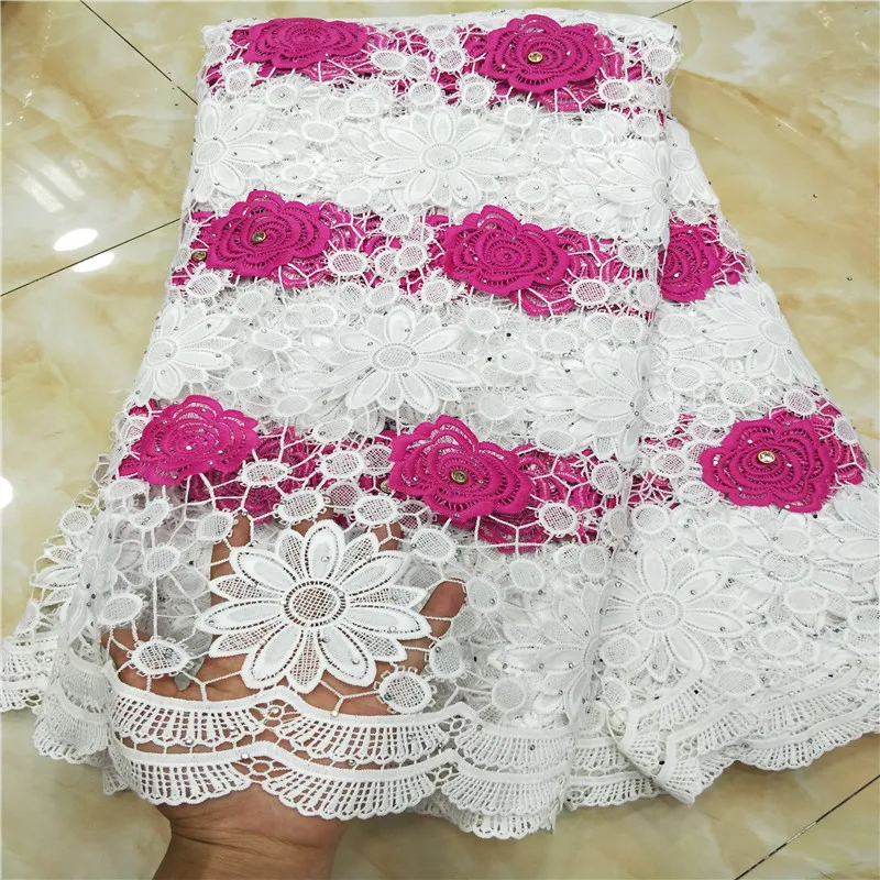 Африканские кружевные ткани высокого качества 5 ярдов Африканское кружево с