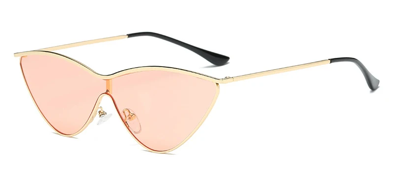 HBK Cat Eye пикантные Роскошные уличный съемок Для женщин Солнцезащитные очки для женщин золото-красный ясно, uv400 Брендовая Дизайнерская обувь модные очки - Цвет линз: C4 Gold PinkClear