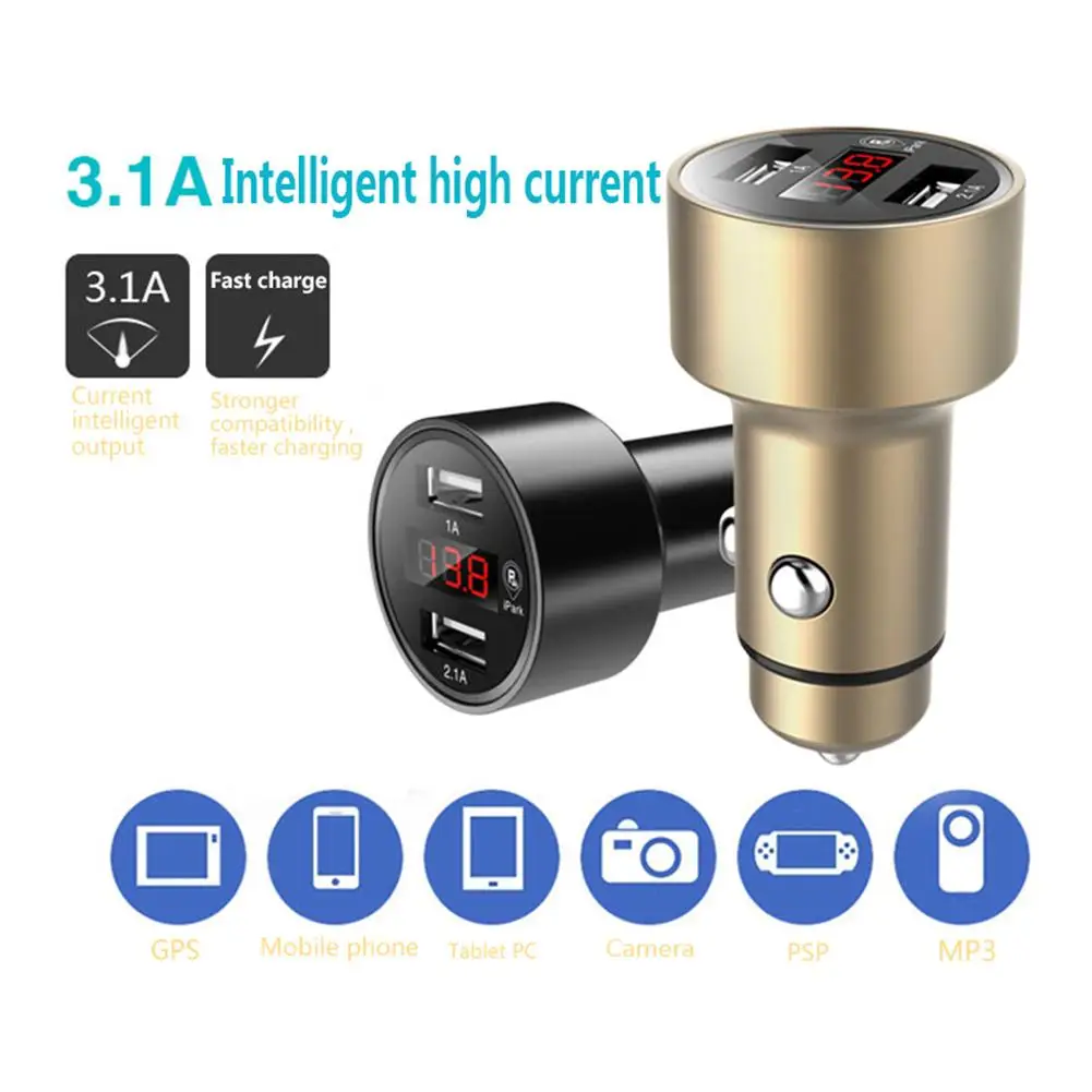 Bluetooth Positioning Smart Searching Car Dual Usb Led Display Cigarette Lighter Charge 3.1A Kit Charger | Автомобили и мотоциклы