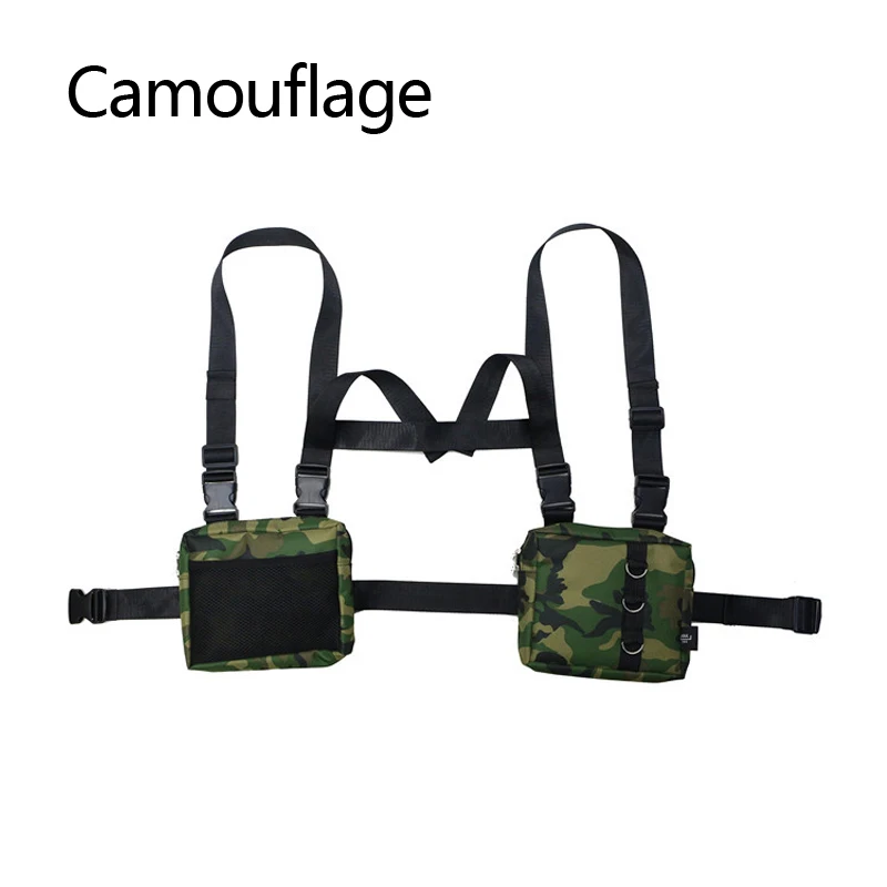 camouflage Heymister модная хип-хоп Уличная Мужская тактическая нагрудная сумка, функциональная поясная сумка, Регулируемый жилет, жилет с несколькими карманами - Цвет: camouflage