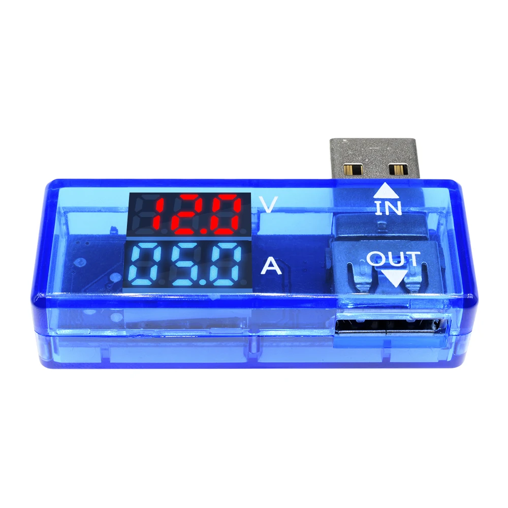Red + Blue Dual LED Display USB Ammeter Voltmeter digital Electronic Voltage Current Detection Meter Charger Doctor Measure | Инструменты