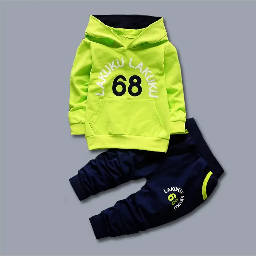 Toddler Tracksuit 2018 Autumn Baby Clothing Sets Children Boys Fashion Brand Clothes Kids Hooded T-shirt And Pants 2 Pcs Suits |