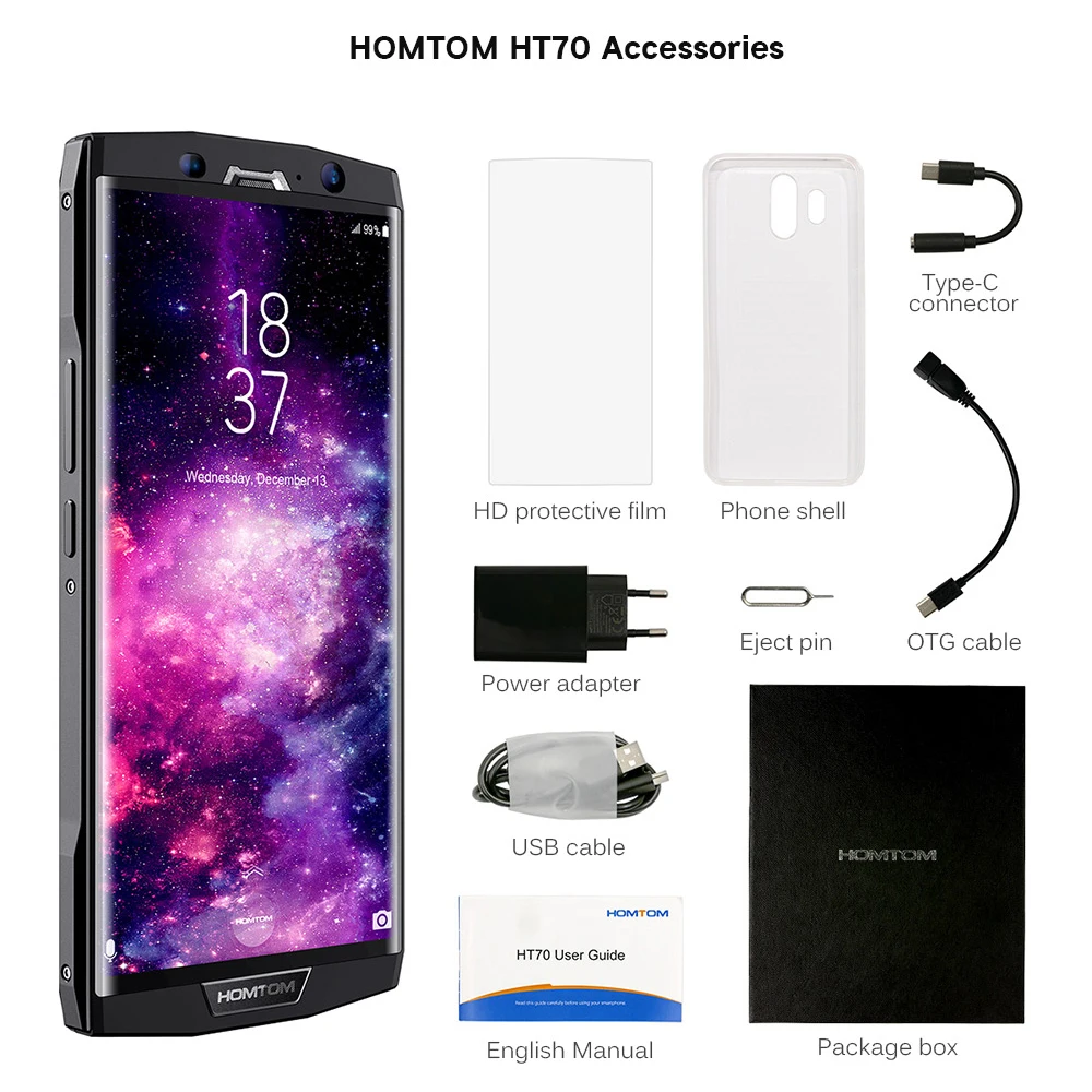 HOMTOM HT70 4G фаблет смартфон 6 0 дюймов Android 7 mtk6750t восемь ядер B Оперативная память