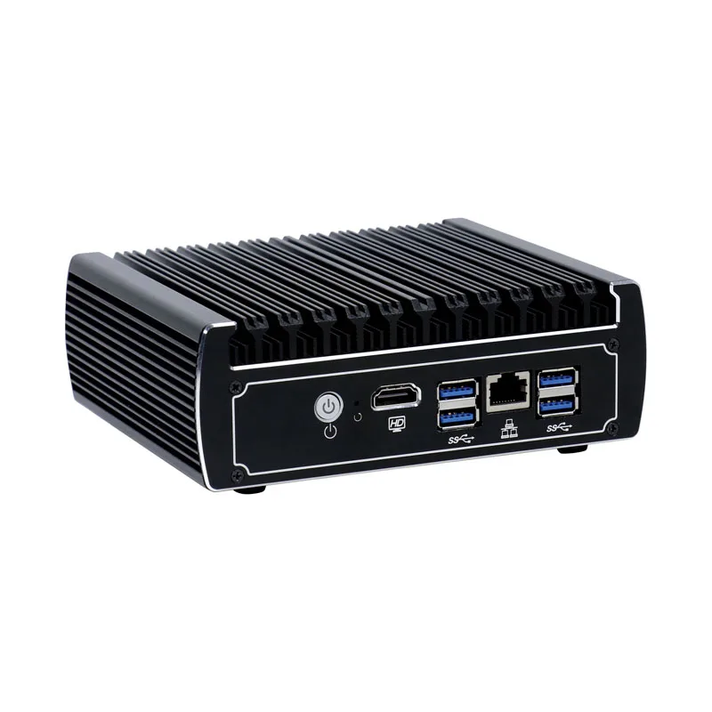 Мини ПК Intel Celeron 3865U без вентилятора на базе Windows 7/8/10 6 гигабит LAN NICS VGA PFsense роутер