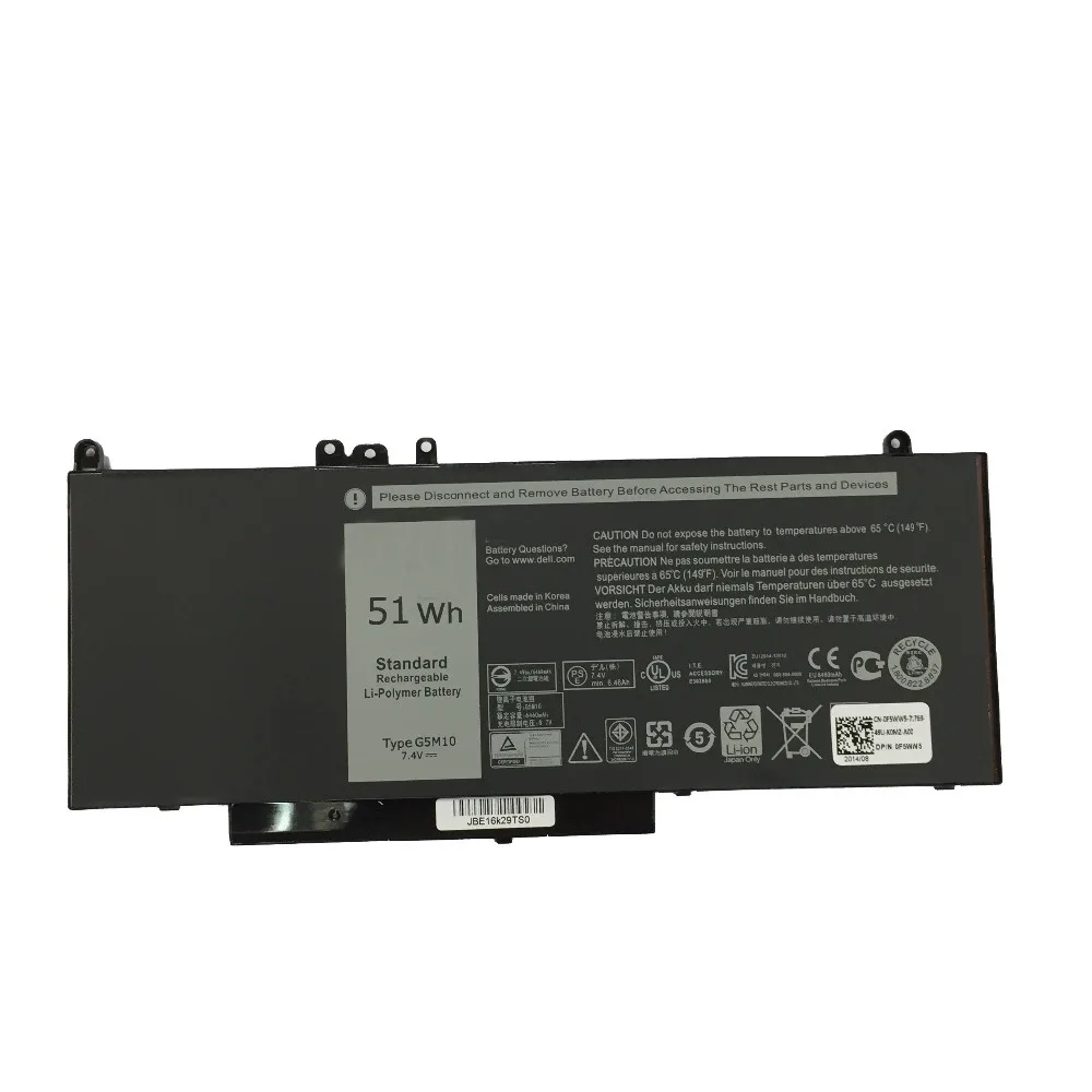 7,4 V 51WH ноутбук Батарея для Dell Latitude E5550 Тетрадь 15," дюймовый 8V5GX G5M10