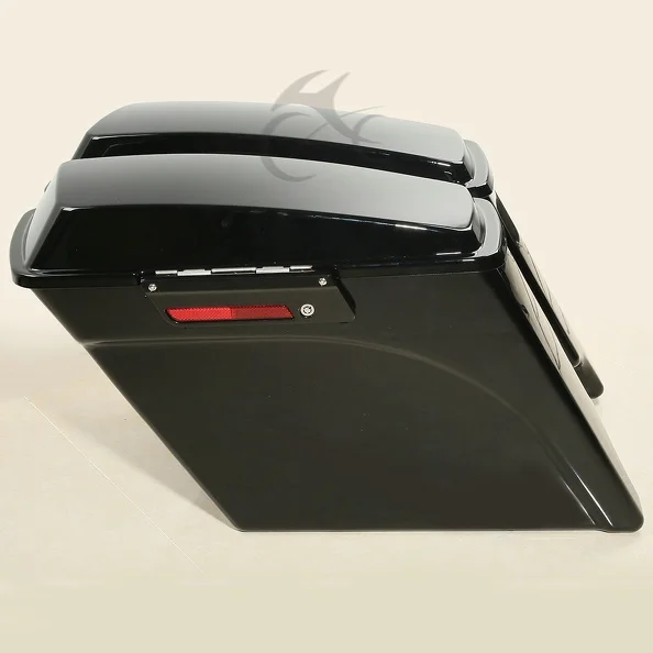 5 &quotяркий черный растягивающийся удлиненный жесткий мешок с ключом для Harley Touring FL