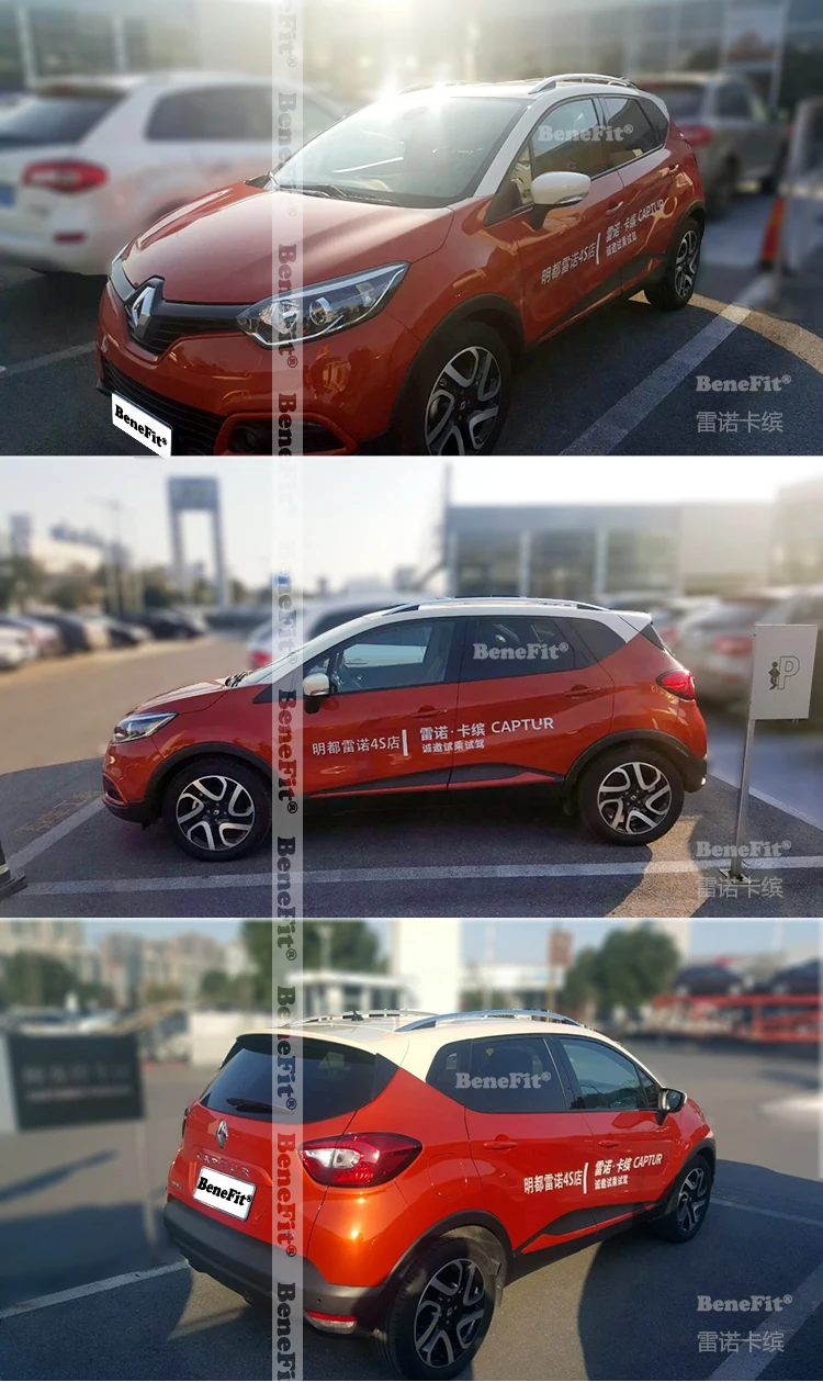 Для Renault Captur. багажники на крышу Авто багажная Стойка Высокое качество Новая алюминиевая паста установка автомобильные аксессуары