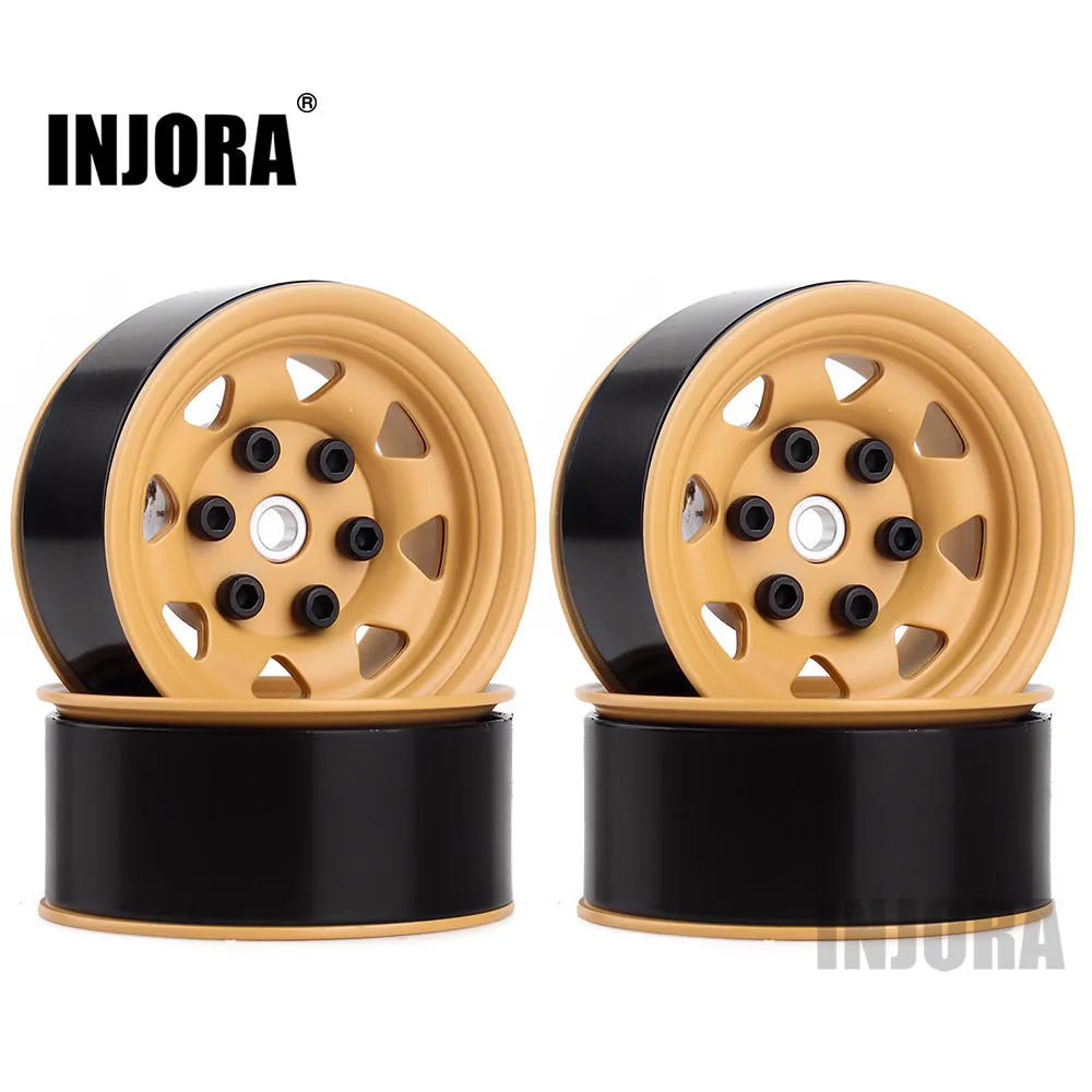 INJORA 1,5" металлический обод колеса 1,55 Beadlock Ступица колеса для 1/10 RC гусеничный D90 TF2 Tamiya CC01 LC70 MST JIMNY AX90069