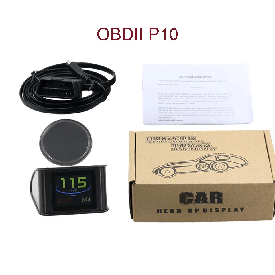 Автомобильный бортовой компьютер Автомобильный цифровой gps OBD компьютер для вождения дисплей Спидометр охлаждающей жидкости датчик температуры 37 VJOYCAR P10