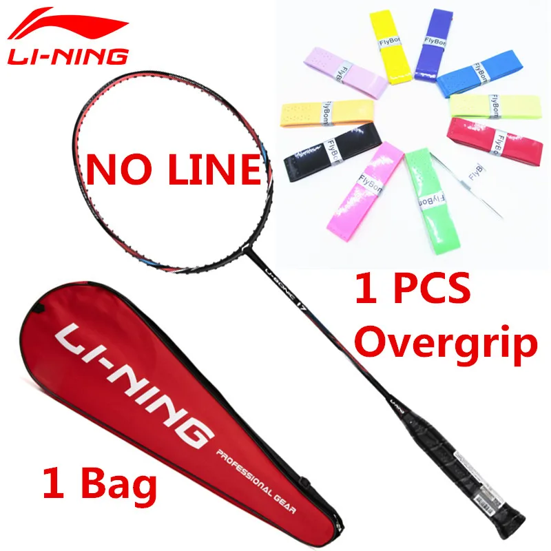 Оригинальные профессиональные ракетки для бадминтона Li-Ning, 1 шт., высококачественные ракетки для бадминтона с завязками и овергрипами L999OLB - Цвет: AYPM226-1noline