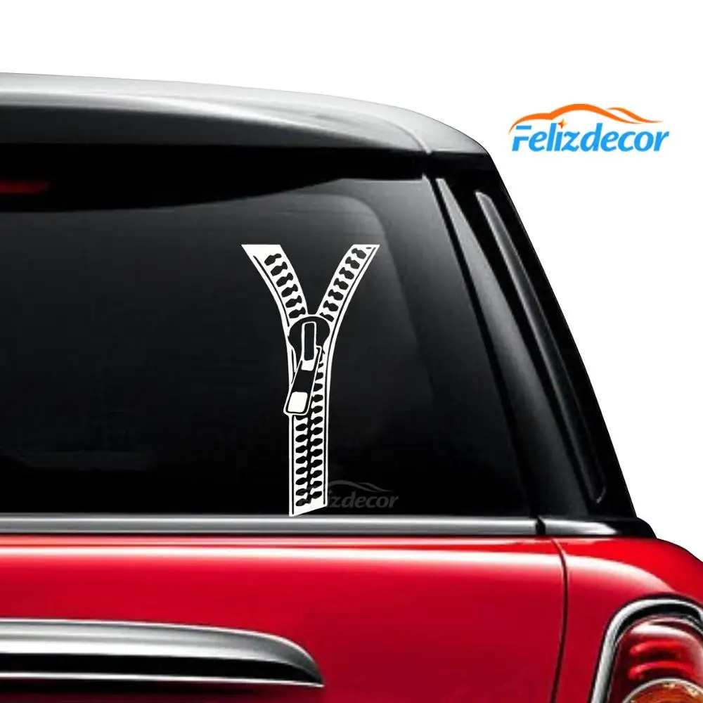 Огромная Одежда металлическая молния забавная затычка Автомобильная роспись