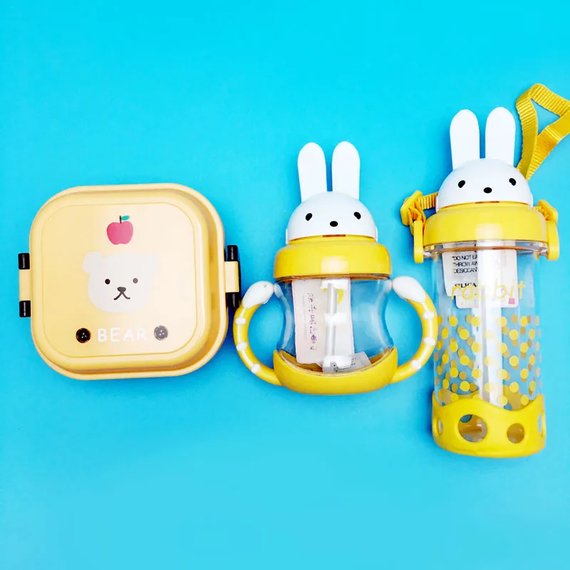 3 шт./компл. новый милый мультяшный двухуровневый Ланч бокс Bento Lunchbox детский