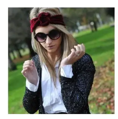 1шт Симпатичный бархатный ободок в виде кроличьих ушек проволока аксессуар для