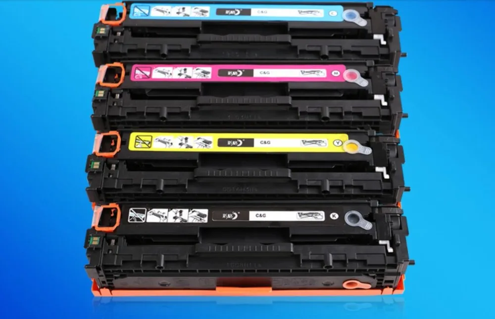 4 шт. картридж с цветным тонером CF210 совместимый HP CF210A CF211A CF212A CF213A 131A LaserJet Pro 200 Color