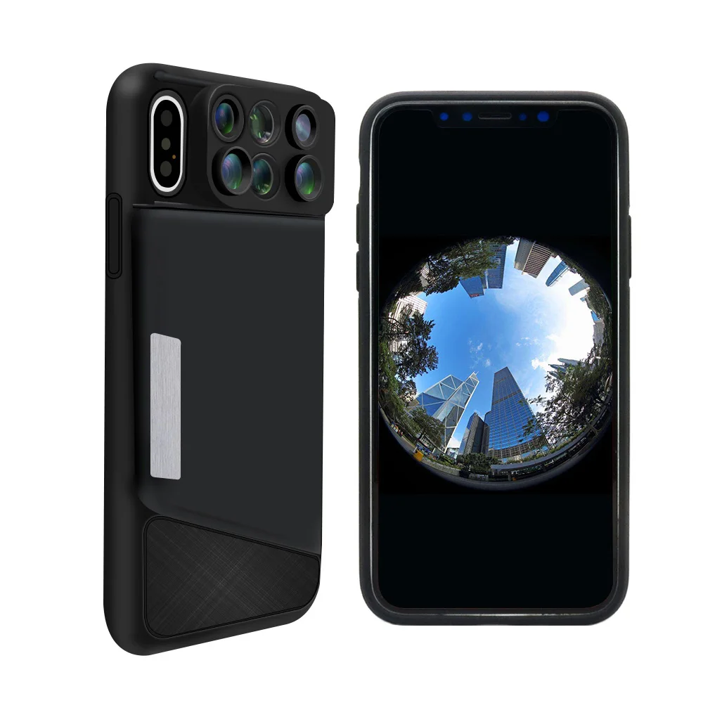 Чехол для объектива камеры iPhone XS Max XR рыбий глаз Широкоугольный макро объектив