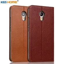 Meizu m3 note case KEZiHOME Litchi Genuine Leather Flip Stand Leather Cover capa For Meizu M3 Note Phone cases coque