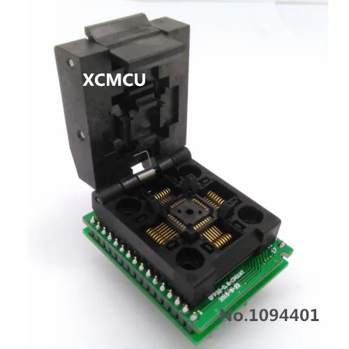 1pcs* QFP32 TQFP32 LQFP32 Clamshell Pitch 0.8mm Programming Test Socket IC51-0324-1498 | Электроника