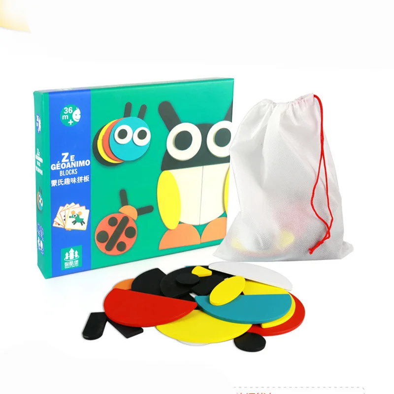 Деревянная забавная игра с сумкой DIY Сова головоломка настольная для детей