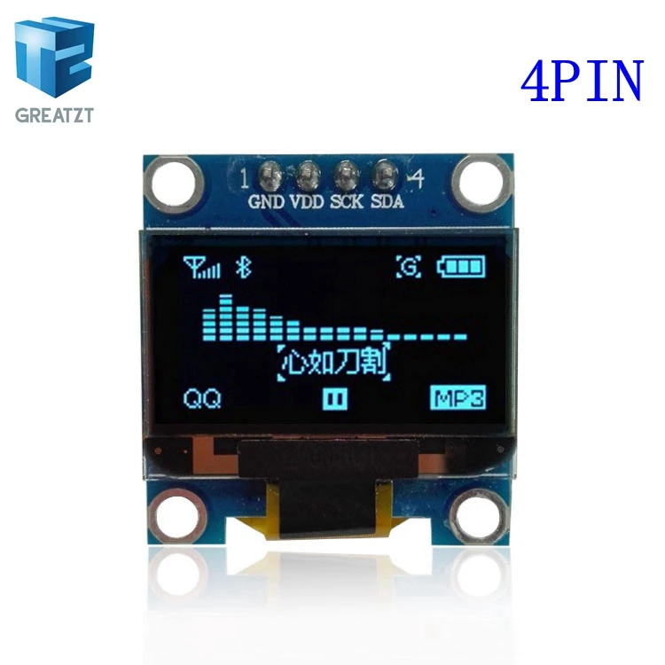 0.96 4PIN Blue 0,96 дюймов IIC Серийный желтый синий OLED дисплей модуль 128X64 IEC SSD1306 12864 плата с ЖК-экраном GND VCC SCL SDA 0,9" для Arduino - Цвет: 0.96 4PIN Blue