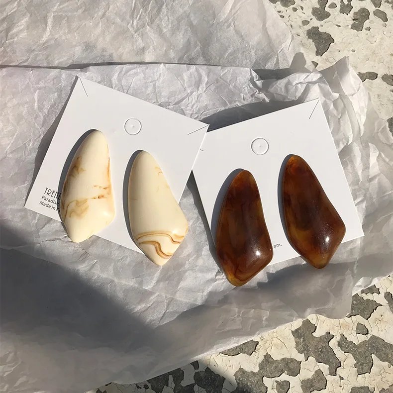 Женские сережки в стиле ретро S925 серебряные из ацетата ювелирные изделия для