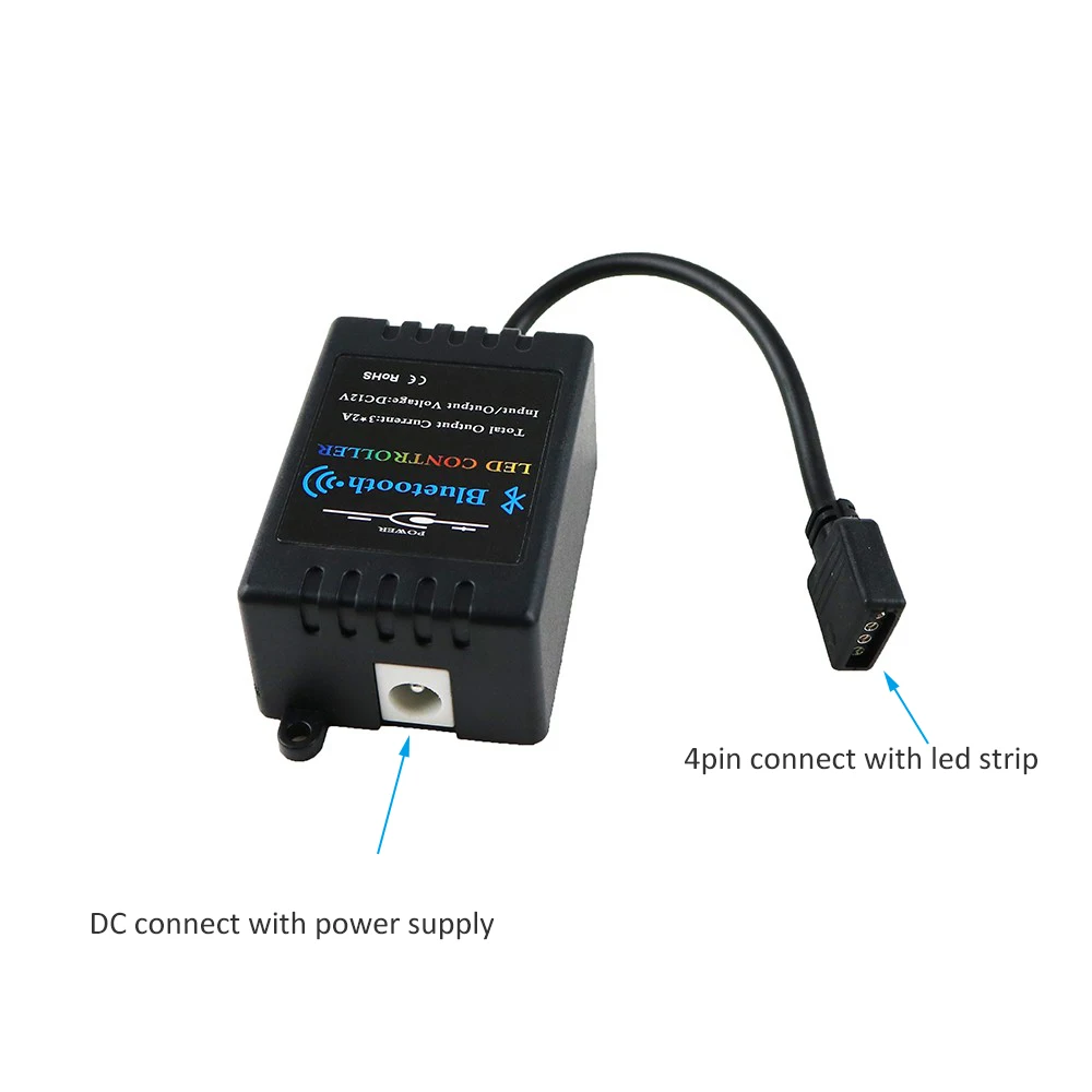 DC 12V Bluetooth светодиодный RGB Управление IOS/Android смартфон с помощью приложения на