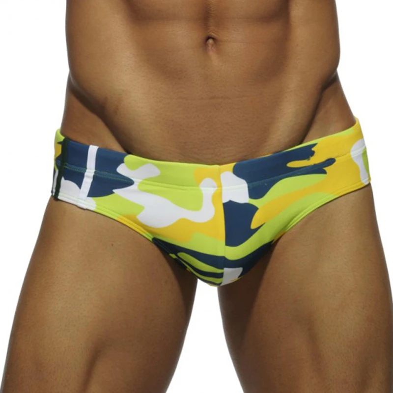 

PUSH UP Men's Swim Briefs Sexy Low Waist Swimwear Men New Swimming Trunks Camouflage Swimsuits Gay Mens Swimwear Swimming Shorts