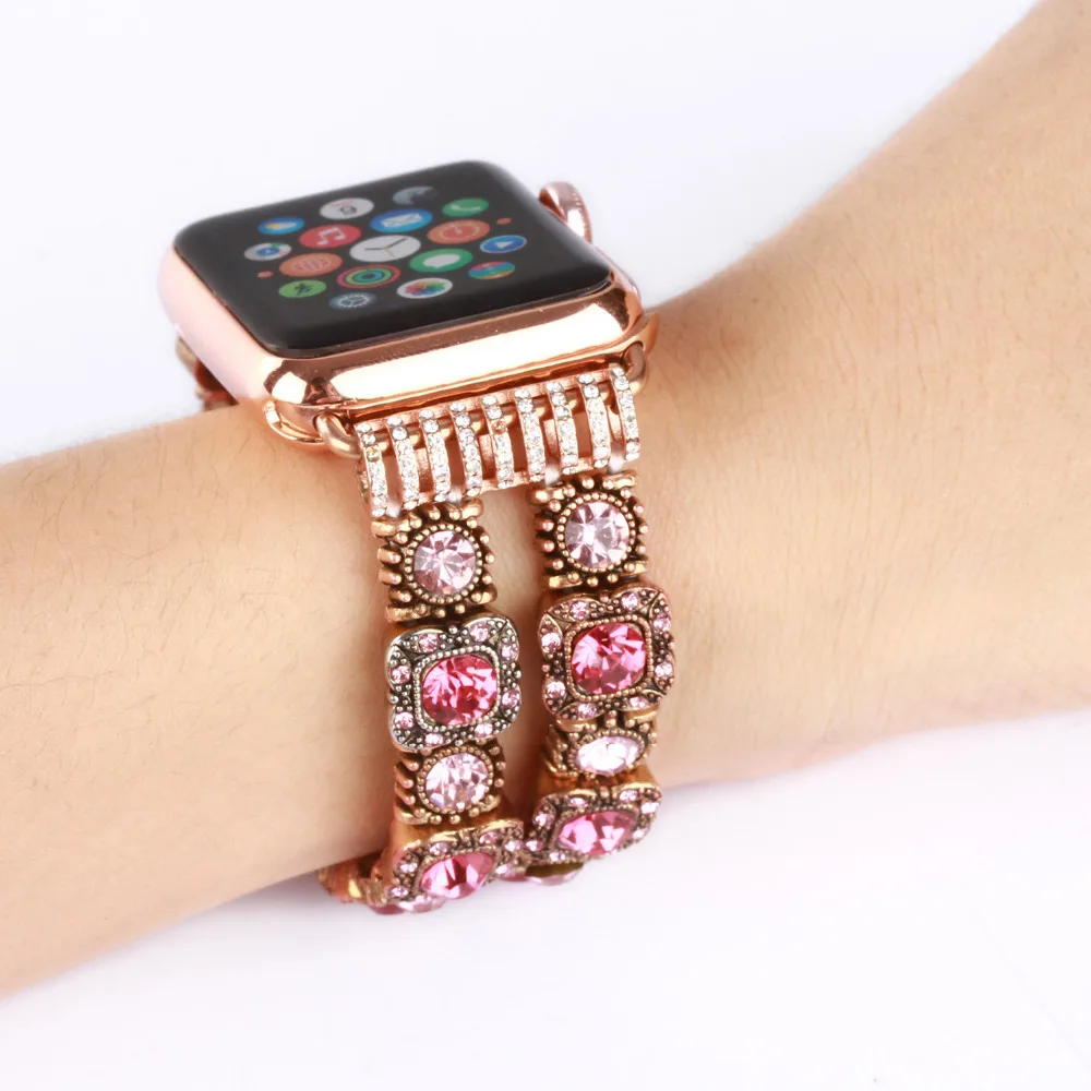 Роскошный модный умный подарок для apple watch браслет ремешок часов 38 мм 42 спортивный