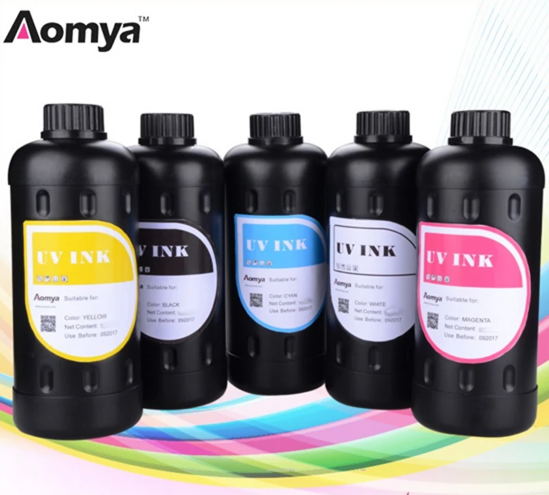 Aomya 5x500 мл для Epson UV Ink/UV LED Ink планшетный принтер DX5 DX6 DX7 головка принтера УФ лампа BK CY